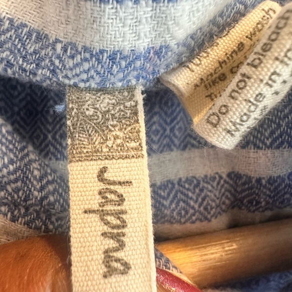 Japna Striped high low casual drawstring dress w pockets size Small - Picture 8 of 9